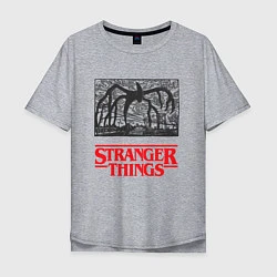 Мужская футболка оверсайз Истязатель Разума - Монстр Паук Stranger Things