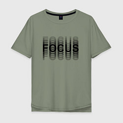 Мужская футболка оверсайз FOCUS: BLACK