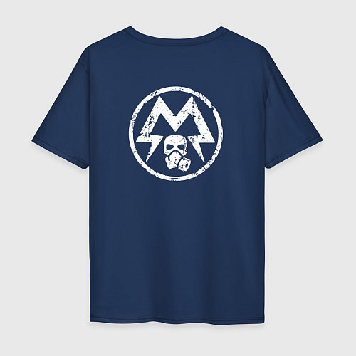 Мужская футболка оверсайз METRO EXODUS СПИНА / Тёмно-синий – фото 2