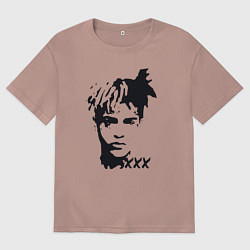Футболка оверсайз мужская XXXTENTACION Look At Me, цвет: пыльно-розовый