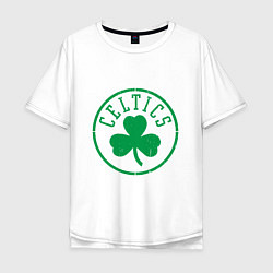 Футболка оверсайз мужская Celtics - Селтикс, цвет: белый