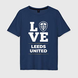 Футболка оверсайз мужская Leeds United Love Classic, цвет: тёмно-синий