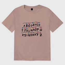 Мужская футболка оверсайз STRANGER THINGS ALPHABET