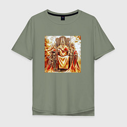 Мужская футболка оверсайз Верховный бог Сварог