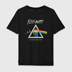 Футболка оверсайз мужская Floyd Heart Pink Floyd, цвет: черный