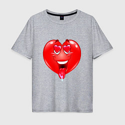 Мужская футболка оверсайз THE HEART IN LOVE