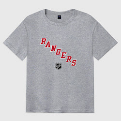 Футболка оверсайз мужская New York Rangers NHL, цвет: меланж