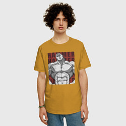 Футболка оверсайз мужская Джек Хаммер, цвет: горчичный — фото 2