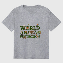 Мужская футболка оверсайз WORLD ANIMAL PROTECTION