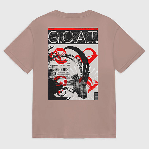 Мужская футболка оверсайз Polyphia / Пыльно-розовый – фото 2