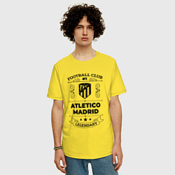Футболка оверсайз мужская Atletico Madrid: Football Club Number 1 Legendary, цвет: желтый — фото 2