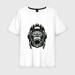 Мужская футболка оверсайз MONKEY IN A TANK HELMET