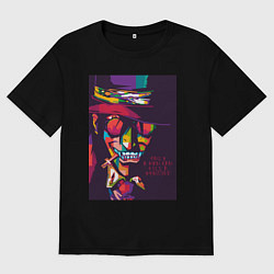 Футболка оверсайз мужская Hellsing - Alucard, цвет: черный