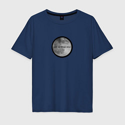 Мужская футболка оверсайз Воет ли черная луна?