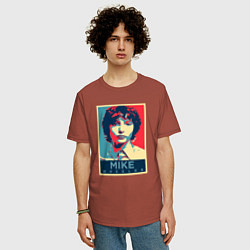 Футболка оверсайз мужская Stranger Things Майк, цвет: кирпичный — фото 2