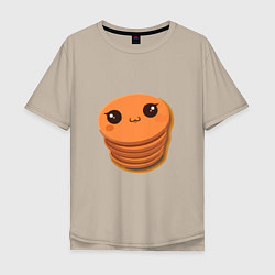 Мужская футболка оверсайз Печенье с глазами