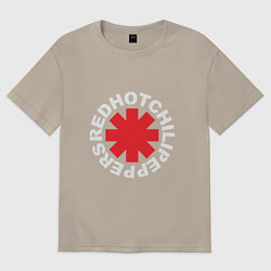 Футболка оверсайз мужская Peppers - Logo, цвет: миндальный