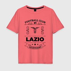 Футболка оверсайз мужская Lazio: Football Club Number 1 Legendary, цвет: коралловый