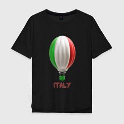 Мужская футболка оверсайз 3d aerostat Italy flag