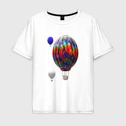 Мужская футболка оверсайз 3d aerostats colorful