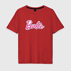 Мужская футболка оверсайз Barbie logo