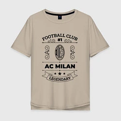 Мужская футболка оверсайз AC Milan: Football Club Number 1 Legendary