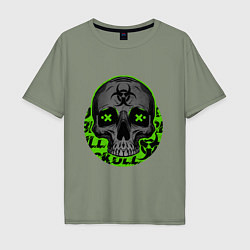 Мужская футболка оверсайз SKULL TOXIC