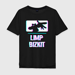 Футболка оверсайз мужская Limp Bizkit Glitch Rock, цвет: черный
