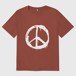 Мужская футболка оверсайз Pacific symbol white