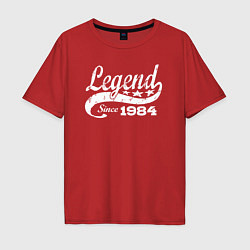 Футболка оверсайз мужская Легенда 1984, цвет: красный