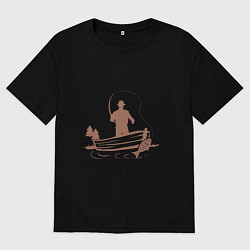 Мужская футболка оверсайз Рыбацкий заплыв