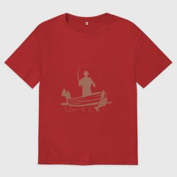 Мужская футболка оверсайз Рыбацкий заплыв