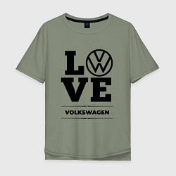 Футболка оверсайз мужская Volkswagen Love Classic, цвет: авокадо