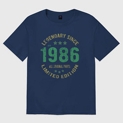 Футболка оверсайз мужская Легенда с 1986 года, цвет: тёмно-синий