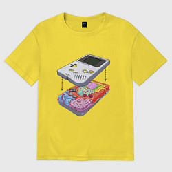 Футболка оверсайз мужская Game boy insides, цвет: желтый