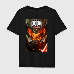 Мужская футболка оверсайз Doom eternal - poster