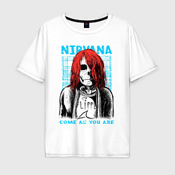 Мужская футболка оверсайз Kurt Cobain skull