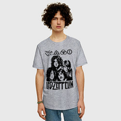 Футболка оверсайз мужская Led Zeppelin Black, цвет: меланж — фото 2