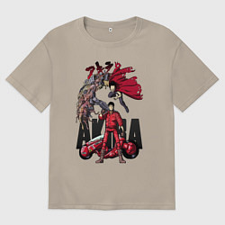 Футболка оверсайз мужская Akira anime, цвет: миндальный