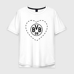 Мужская футболка оверсайз Лого Borussia в сердечке