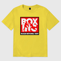 Футболка оверсайз мужская Boxing team russia, цвет: желтый