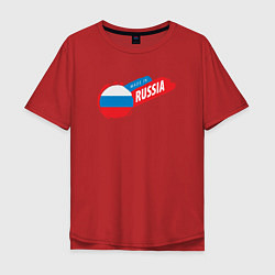 Мужская футболка оверсайз Лейбл Сделано в России