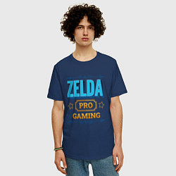Футболка оверсайз мужская Игра Zelda pro gaming, цвет: тёмно-синий — фото 2