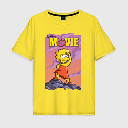 Мужская футболка оверсайз Lisa Simpson смотрит в даль - movie