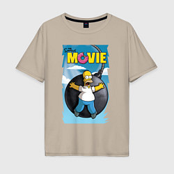 Мужская футболка оверсайз The Simpsons movie - Гомер и бомба