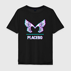 Мужская футболка оверсайз Placebo glitch rock