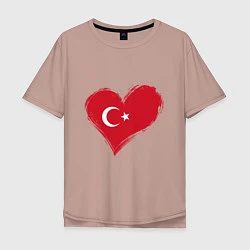 Мужская футболка оверсайз Сердце - Турция