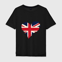 Мужская футболка оверсайз Сердце - Британия