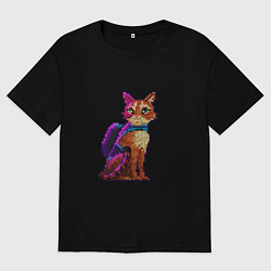 Мужская футболка оверсайз Stray pixel art