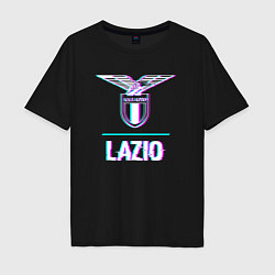 Мужская футболка оверсайз Lazio FC в стиле glitch